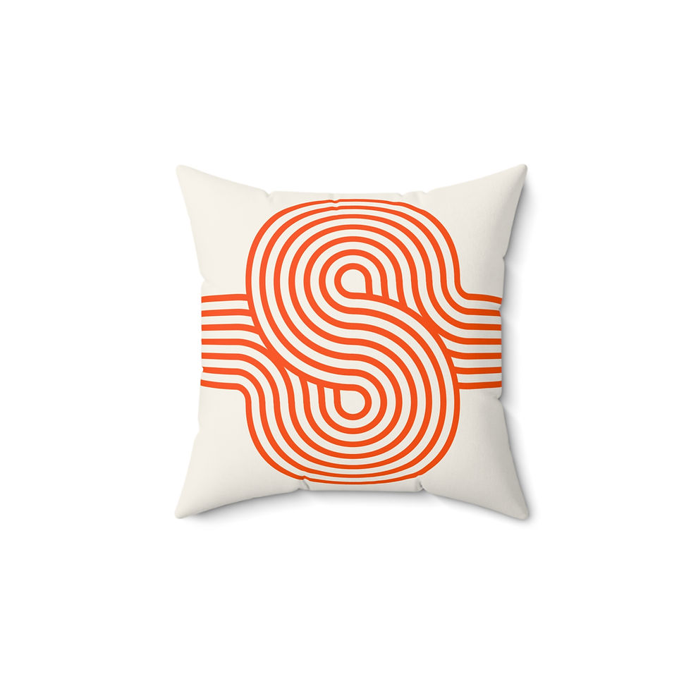 Thumbnail: Faux Suede Square Pillow -The Orange Theory 