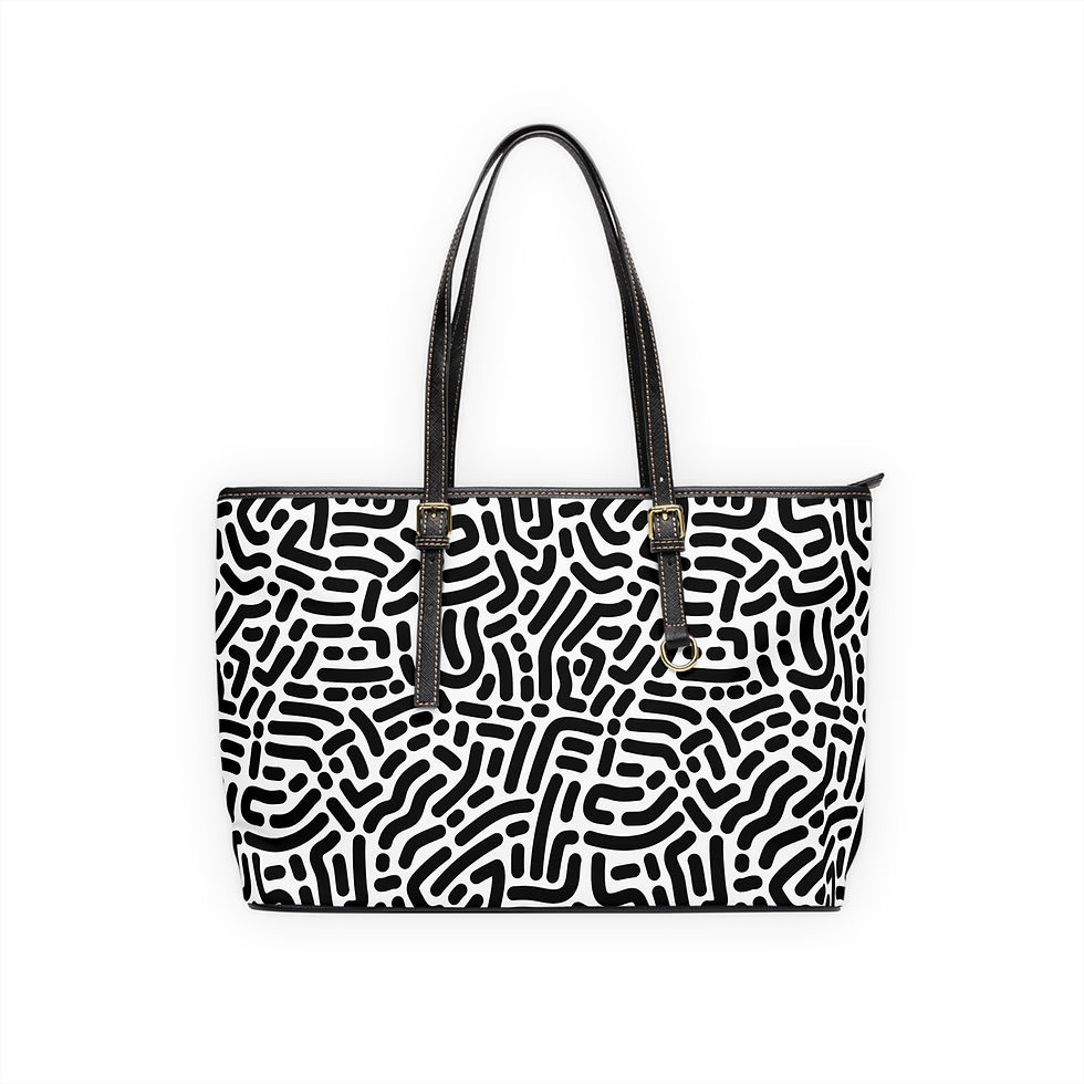 Thumbnail: PU Leather Shoulder Bag -Labyrinth 