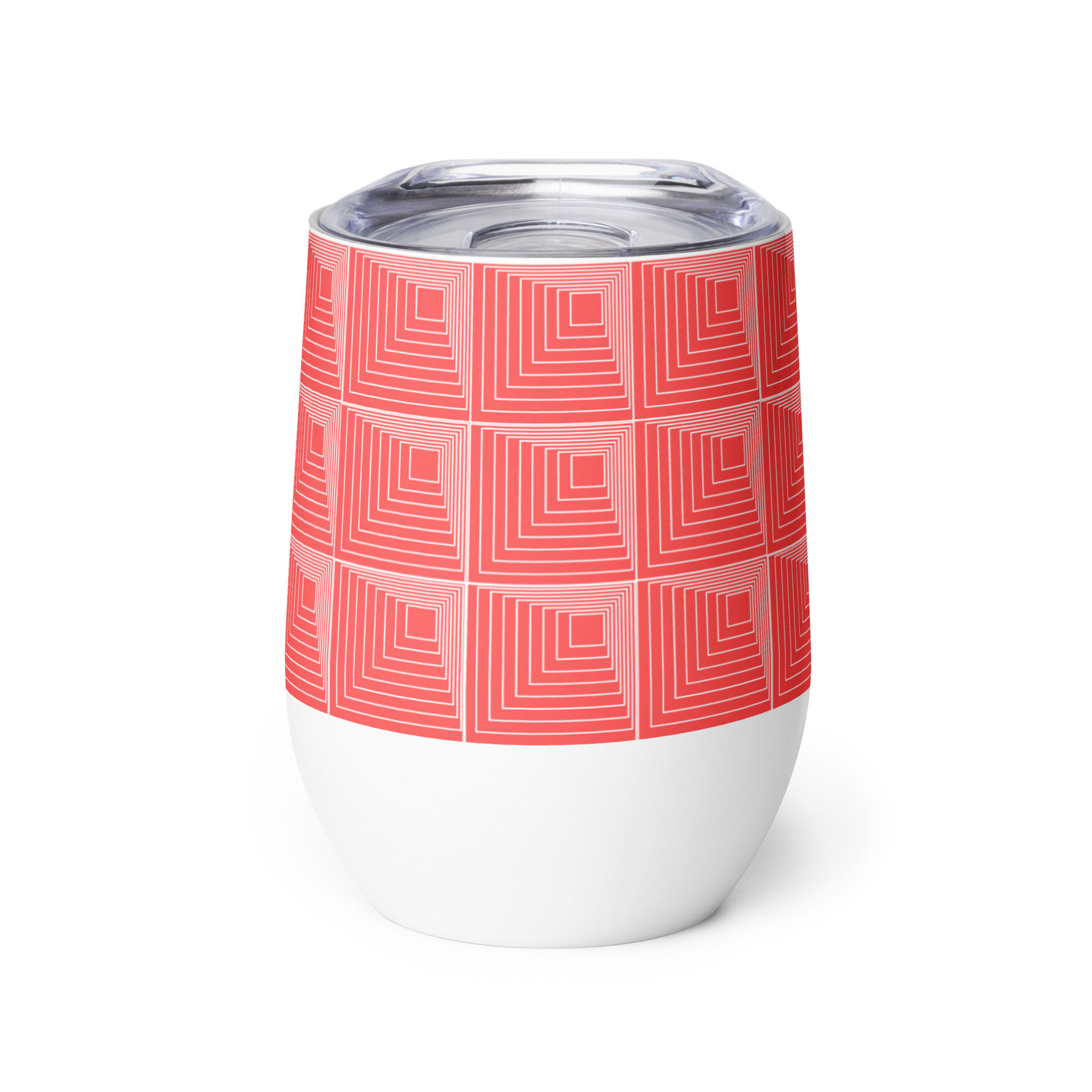 Wine tumbler -Trippin' (Coral)