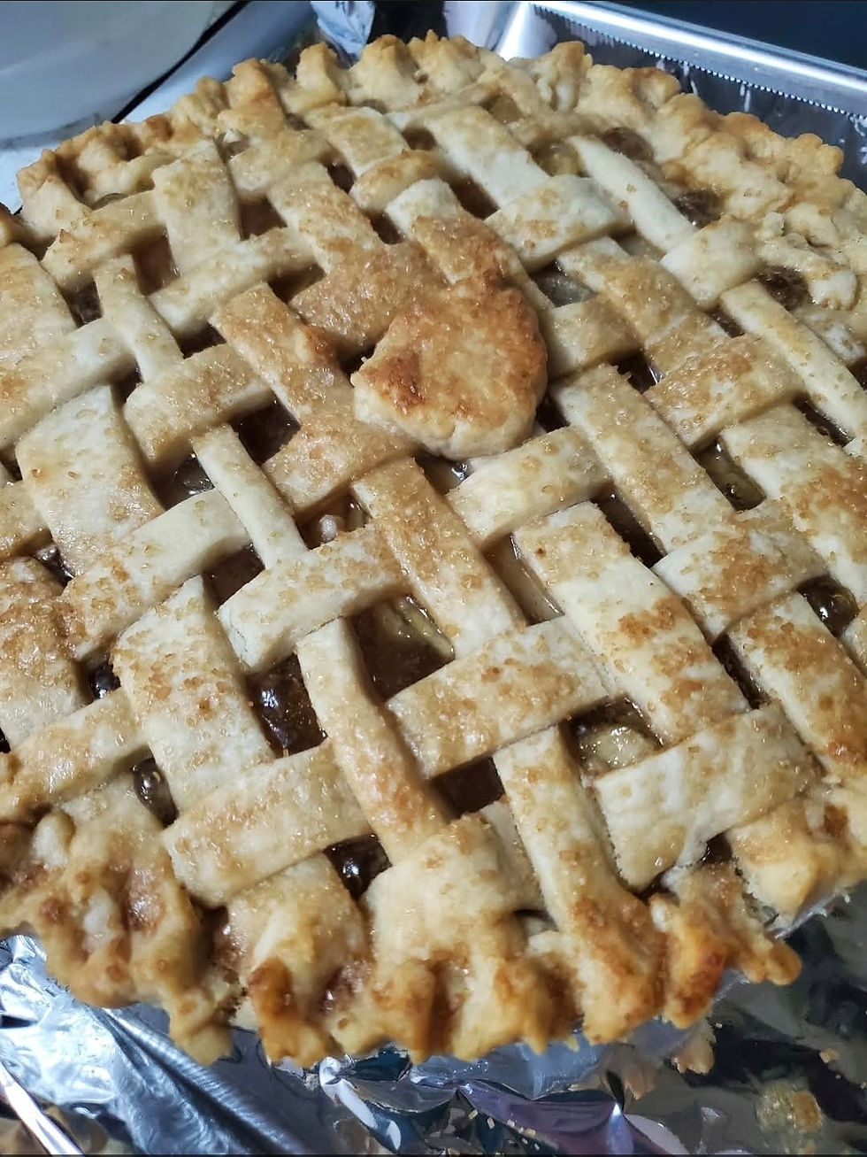Lattice topped pie