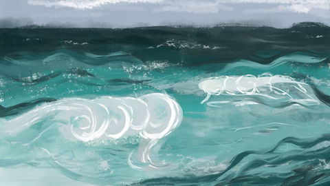 sea illustration drawing procreate