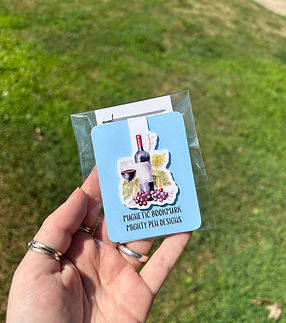 Wine magnetic bookmark