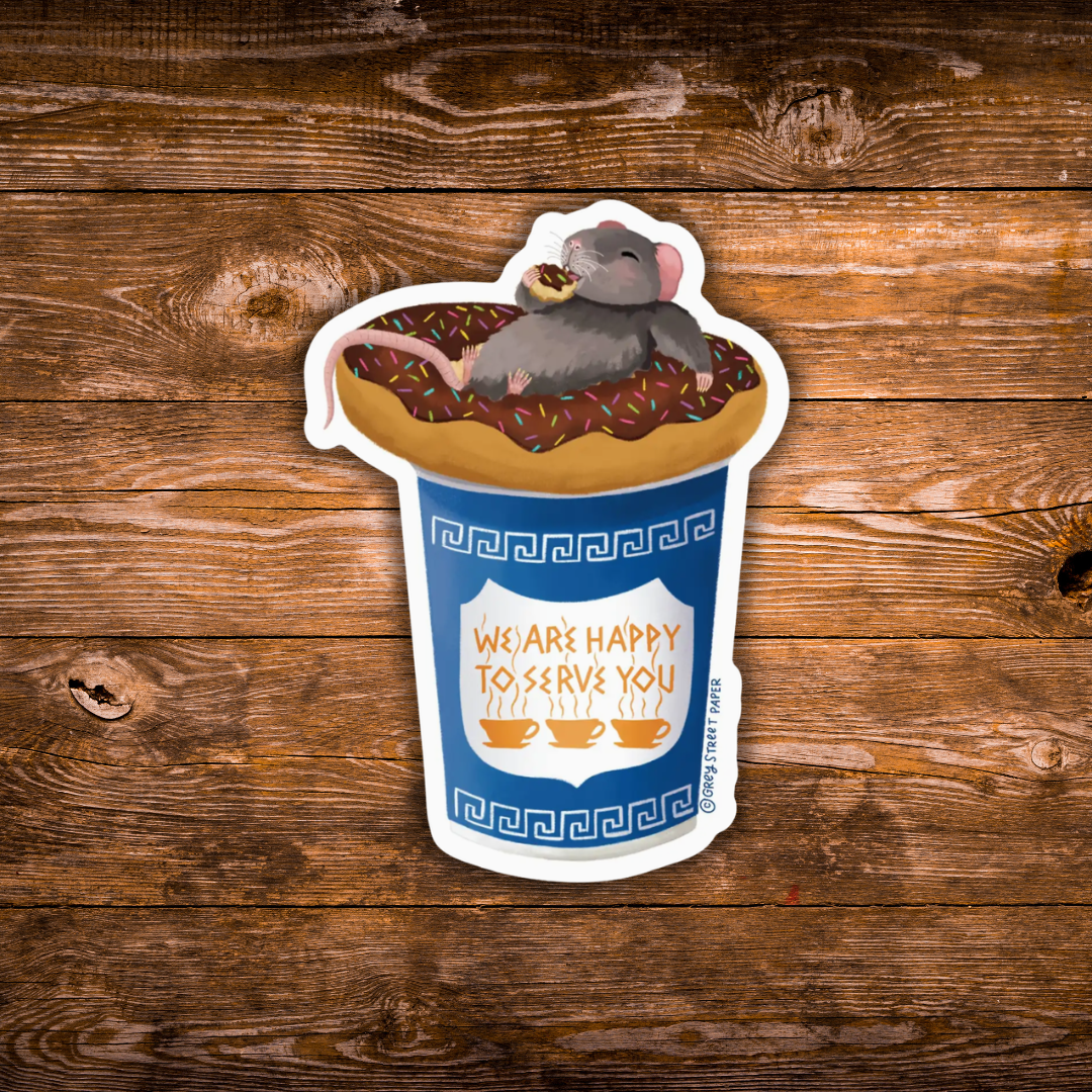Donut Mouse Vinyl Sticker
