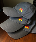 Three hats with vinyl logos for Marco's Art of Restoration