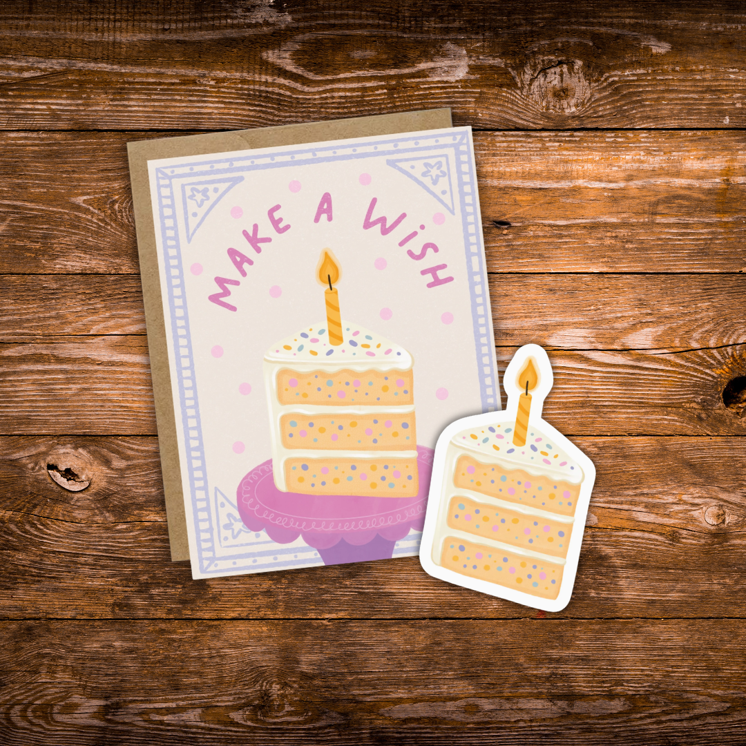 Birthday Card & Sticker Bundle