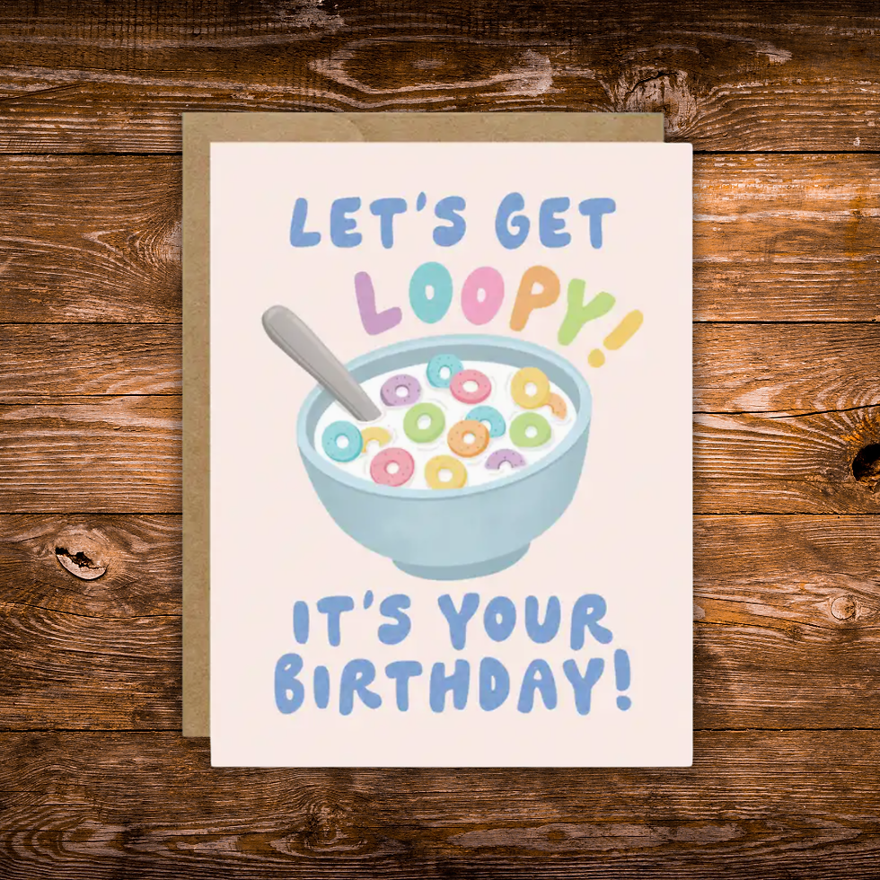 Thumbnail: "Let’s Get Loopy" Greeting Card