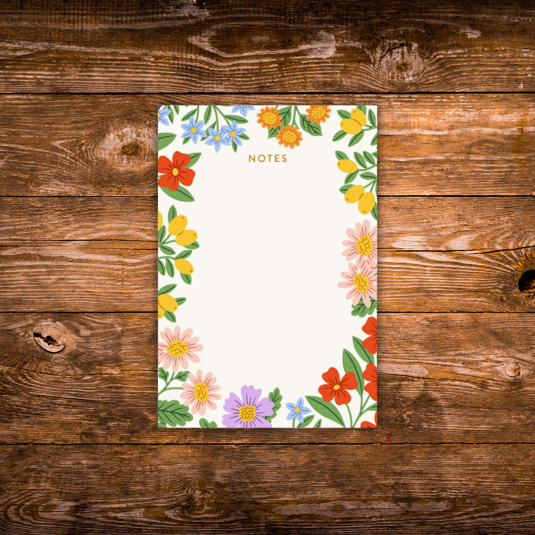 Colorful Floral Notepad