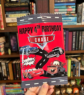 Cars themed chip bag