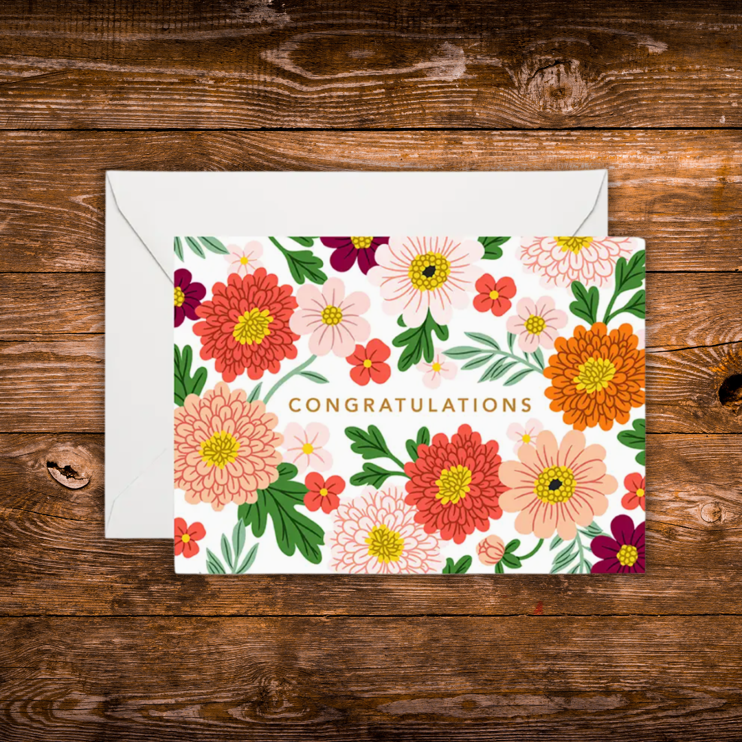 Floral Congratulations Mini Card
