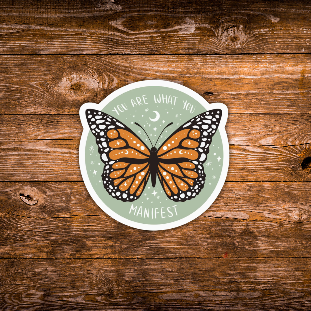 Manifestation Monarch Butterfly Vinyl Sticker