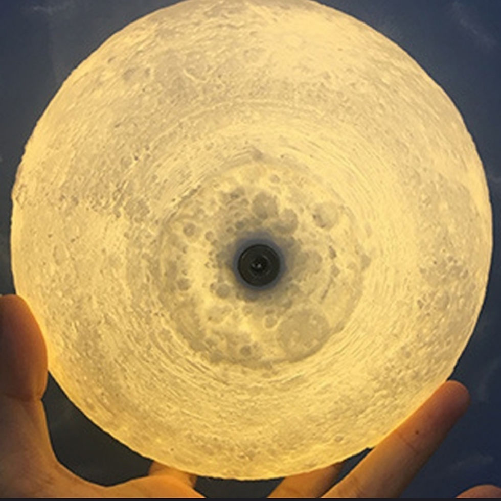 Thumbnail: Rechargeable Moon 3 Color Changing 3D Touch Lamp/Nightlight 15cm