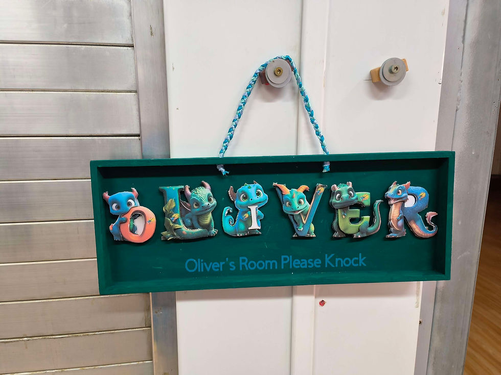 Personalised door signs customer size