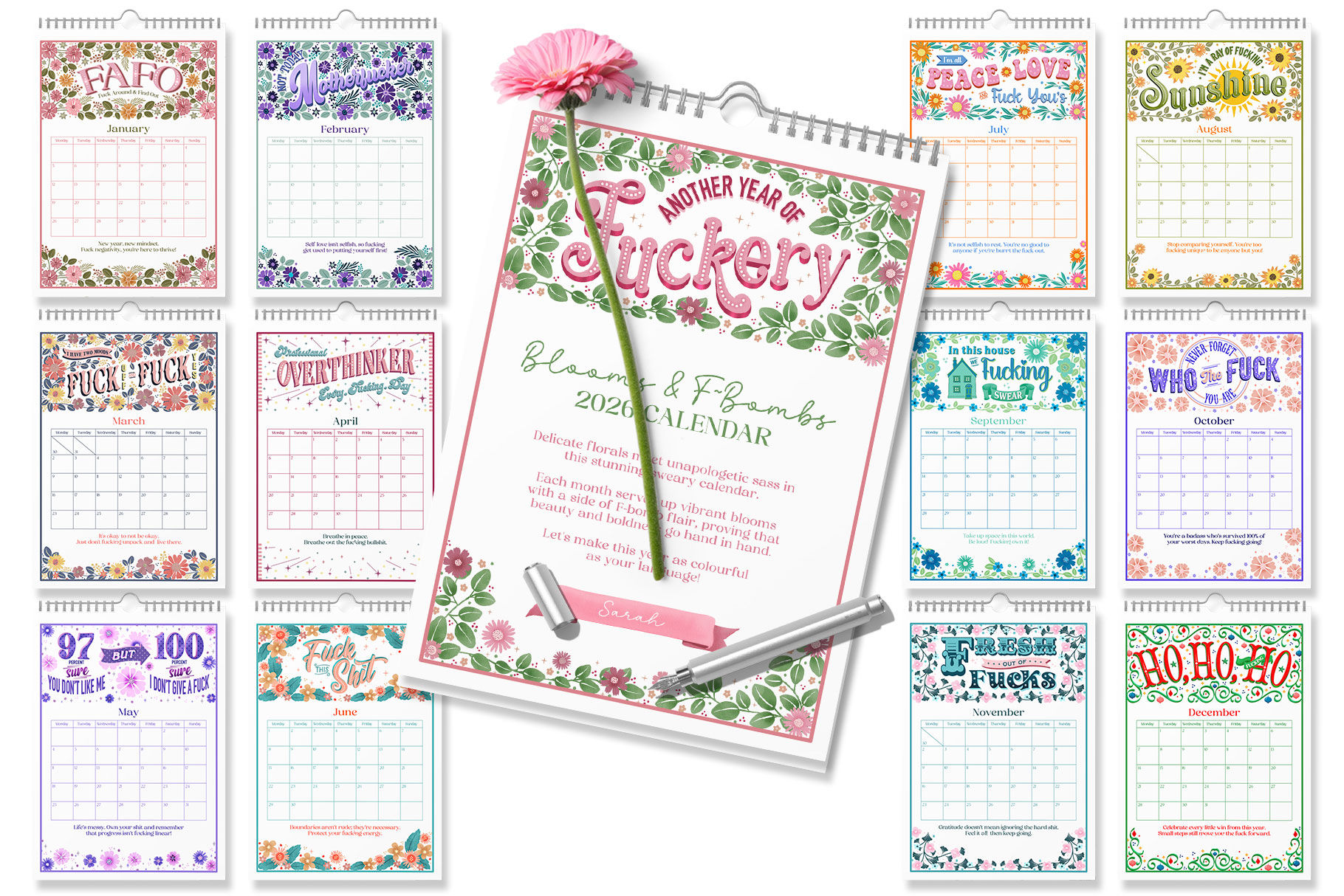 Blooms and F-Bombs calendar