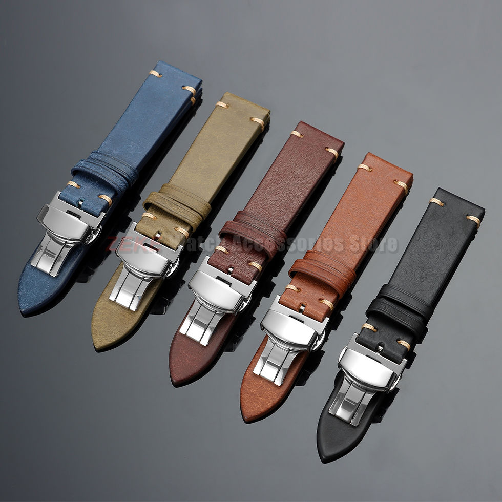 Thumbnail: Genuine leather bracelet with wooden case