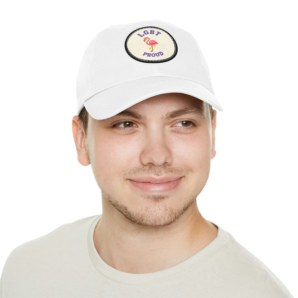 Thumbnail: LGBT Proud Dad Hat with Leather Patch