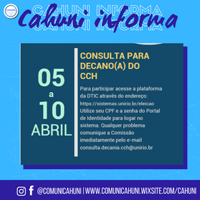 Consulta para Decania CCH - Período de Votação