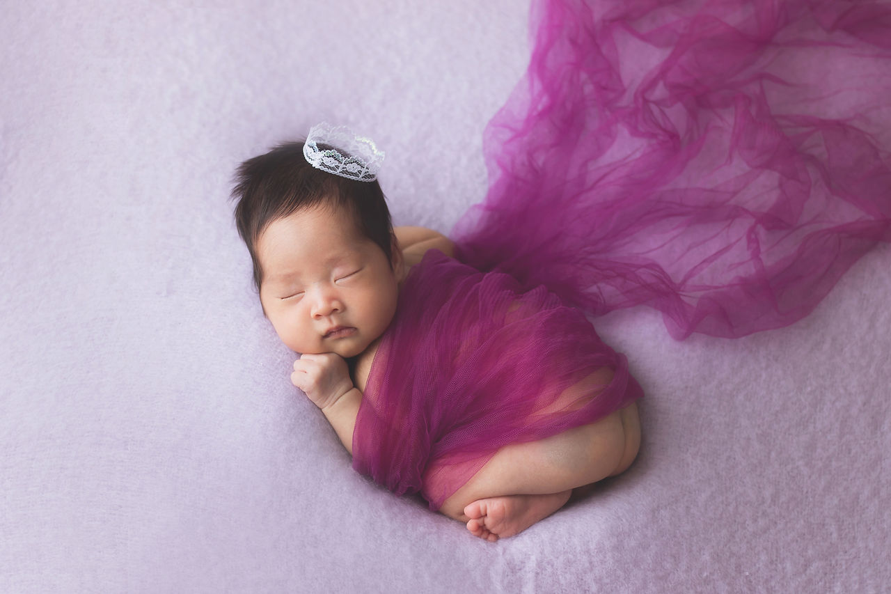 Newborn baby girl photoshoot