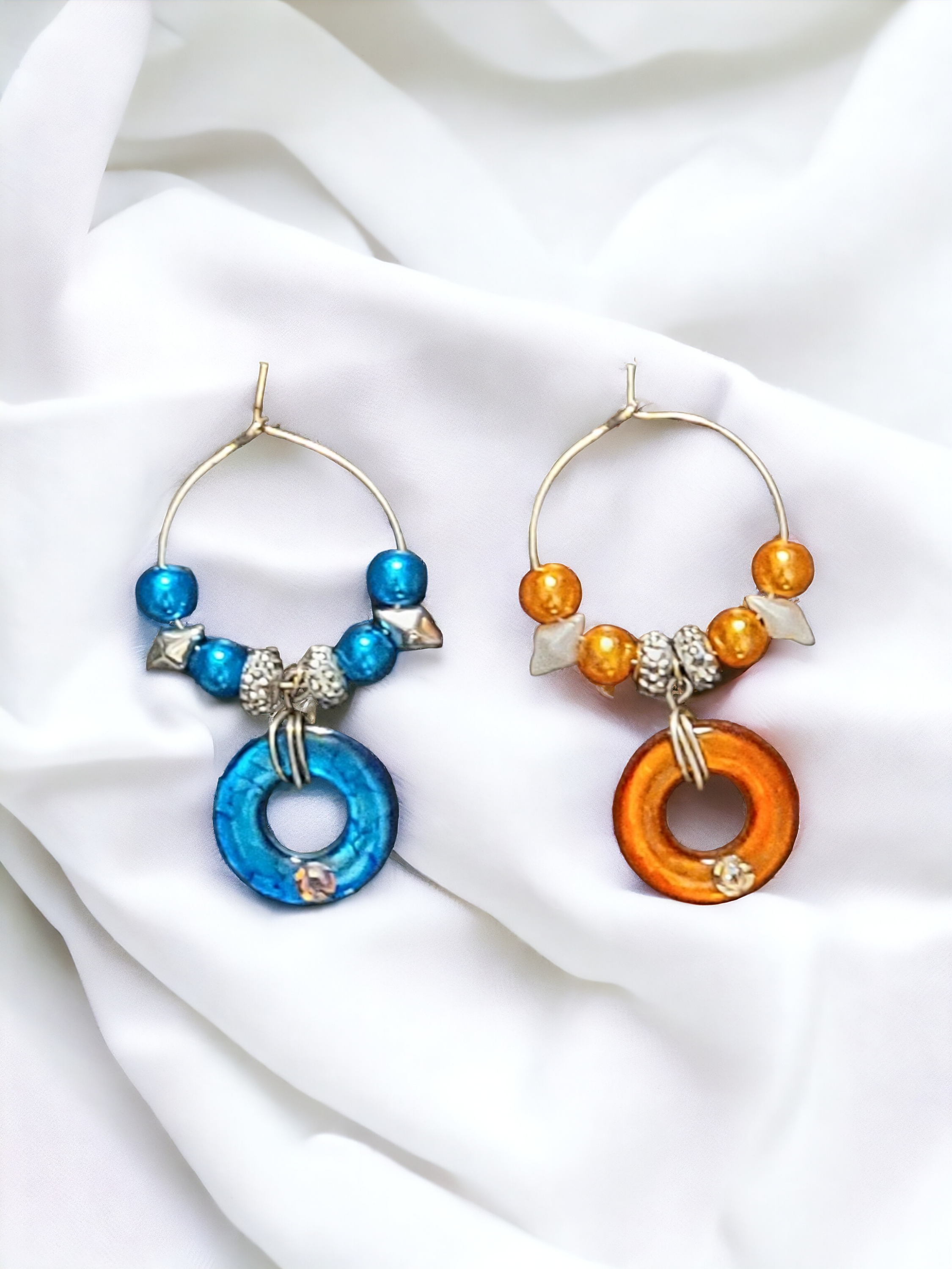 Blue & Orange Wine Charms-Set of 2