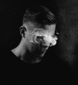 Male Portrait with Smoke