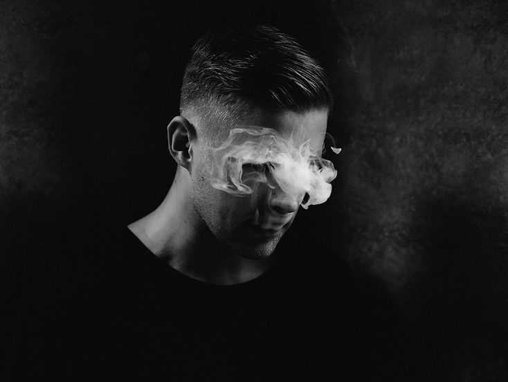Male Portrait with Smoke