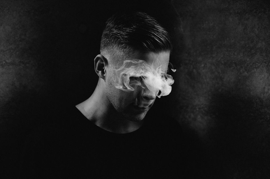 Male Portrait with Smoke