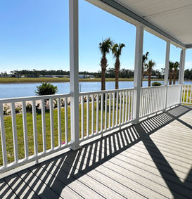 Large covered back porch