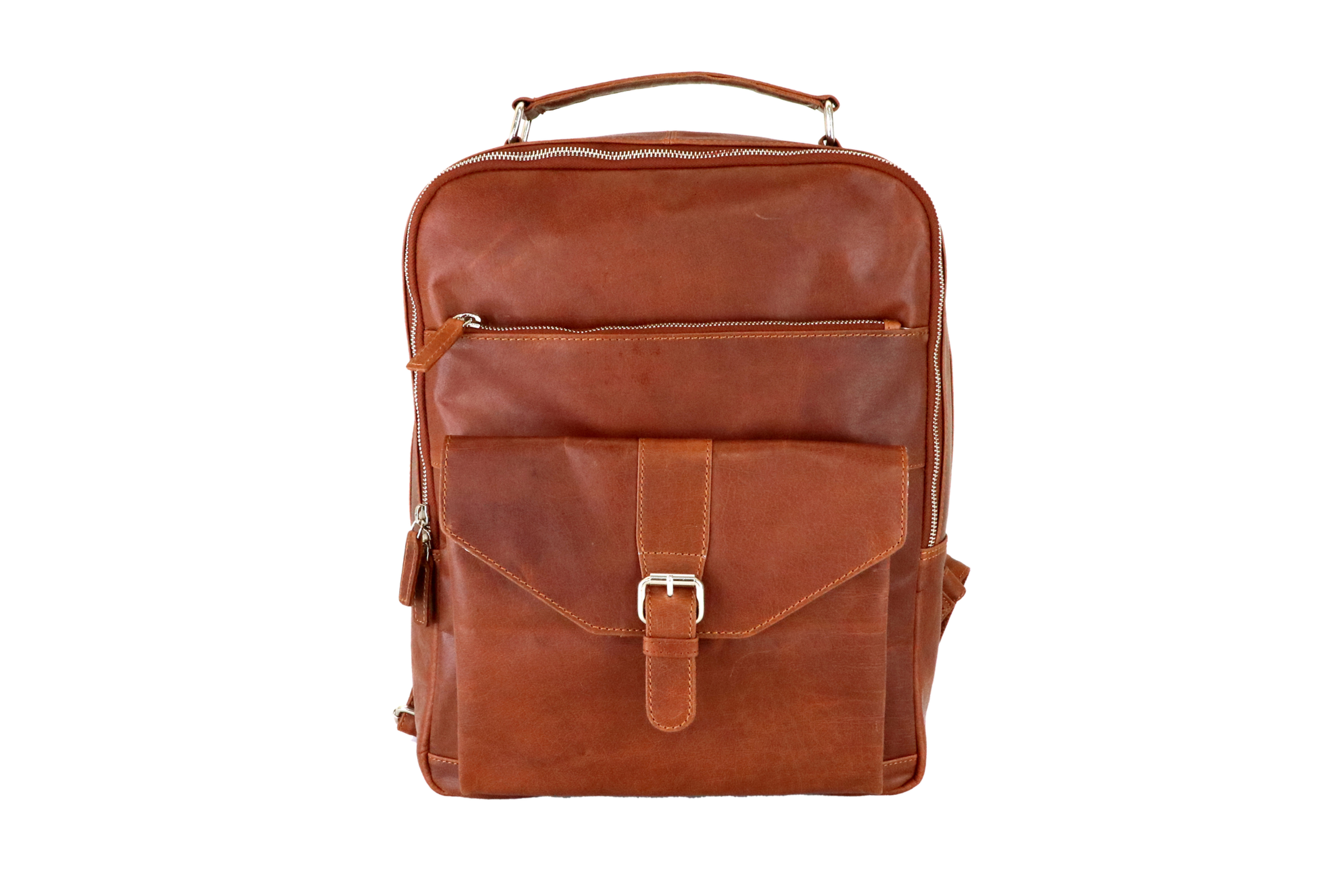 Leather Backpack - Buff Oil Pull Up