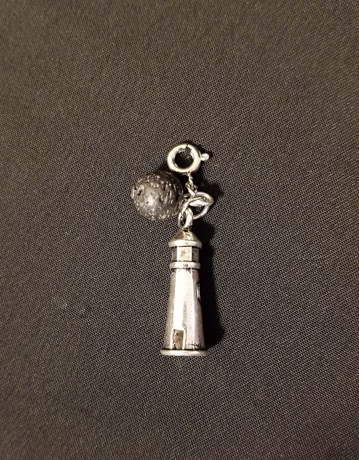 Lighthouse Dreamcatcher Keychain with Lava Bead for Essential Oils