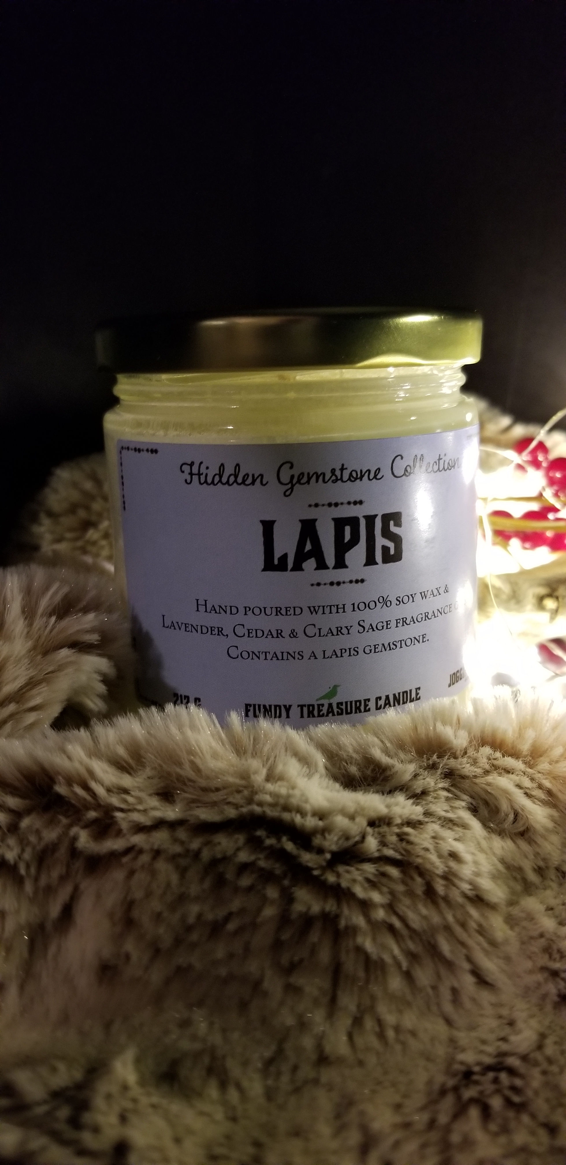 Gemstone Candle - Lapis - 7.5oz