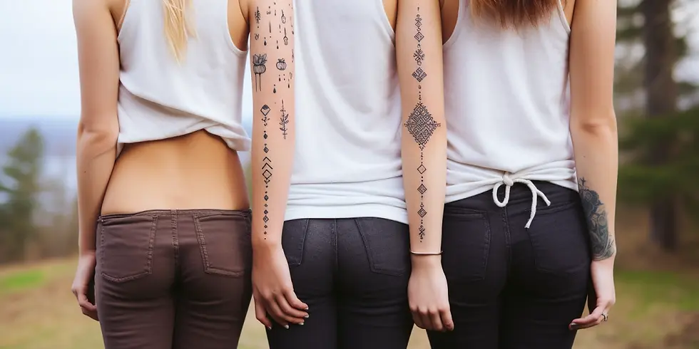 Three women with small trending tattoos