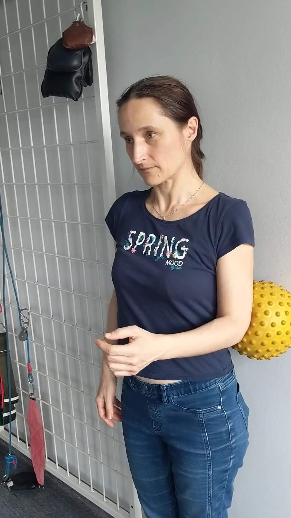 Nauka ćwiczeń z piłeczką.