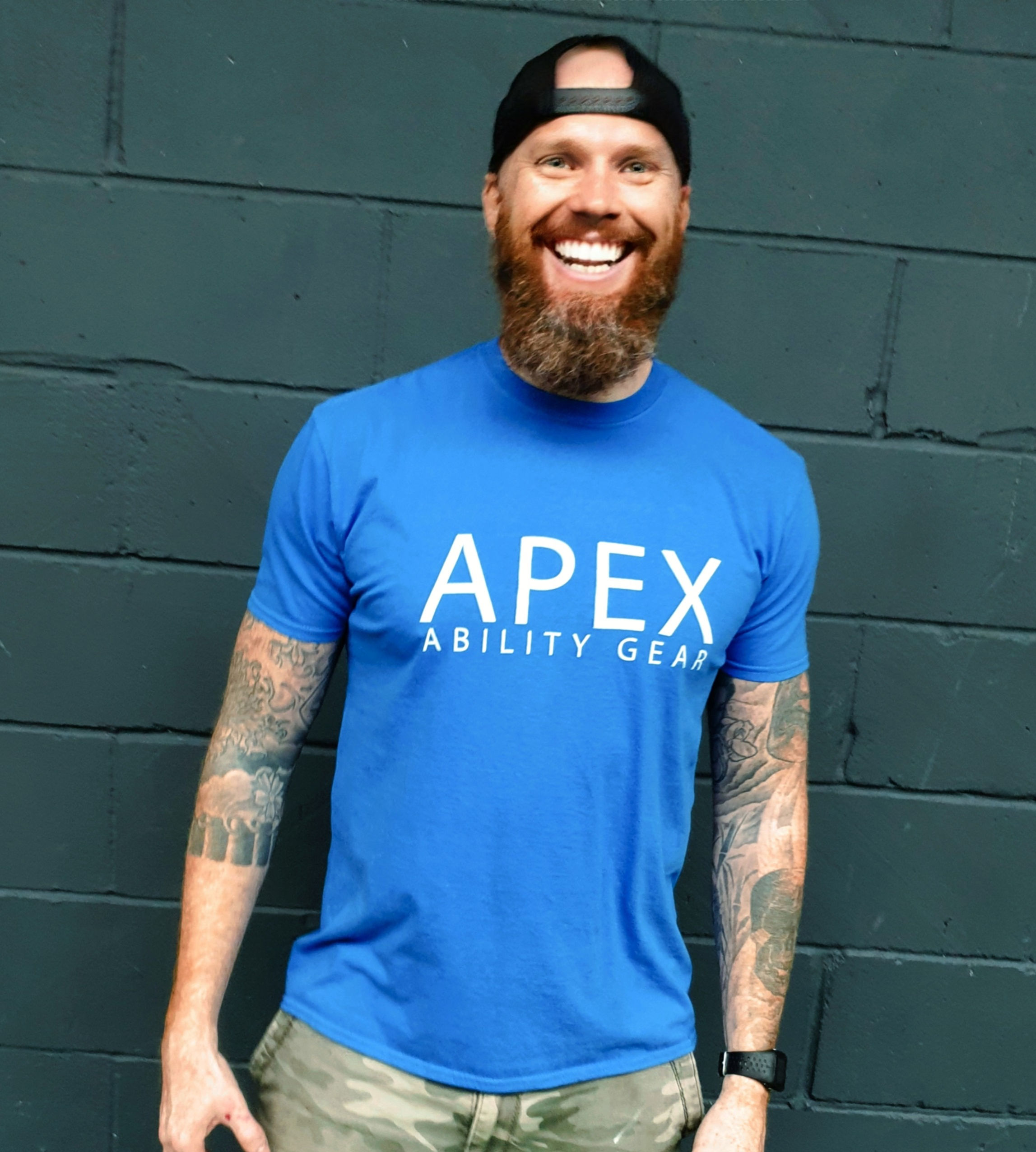 Vagabond Print Tee - Blue & White