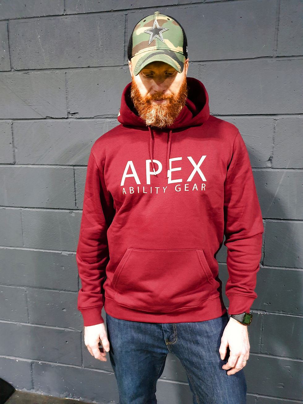 Thumbnail: The Brave Trooper Hoodie - Burgundy & Gold