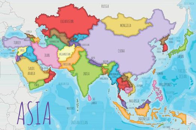 political-asia-map-illustration-with-different-colors-for-each-country-editable-and-clearl