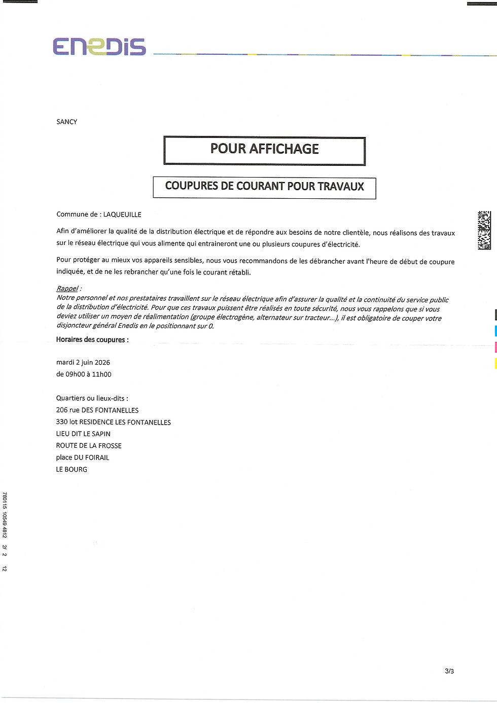Coupure de travaux