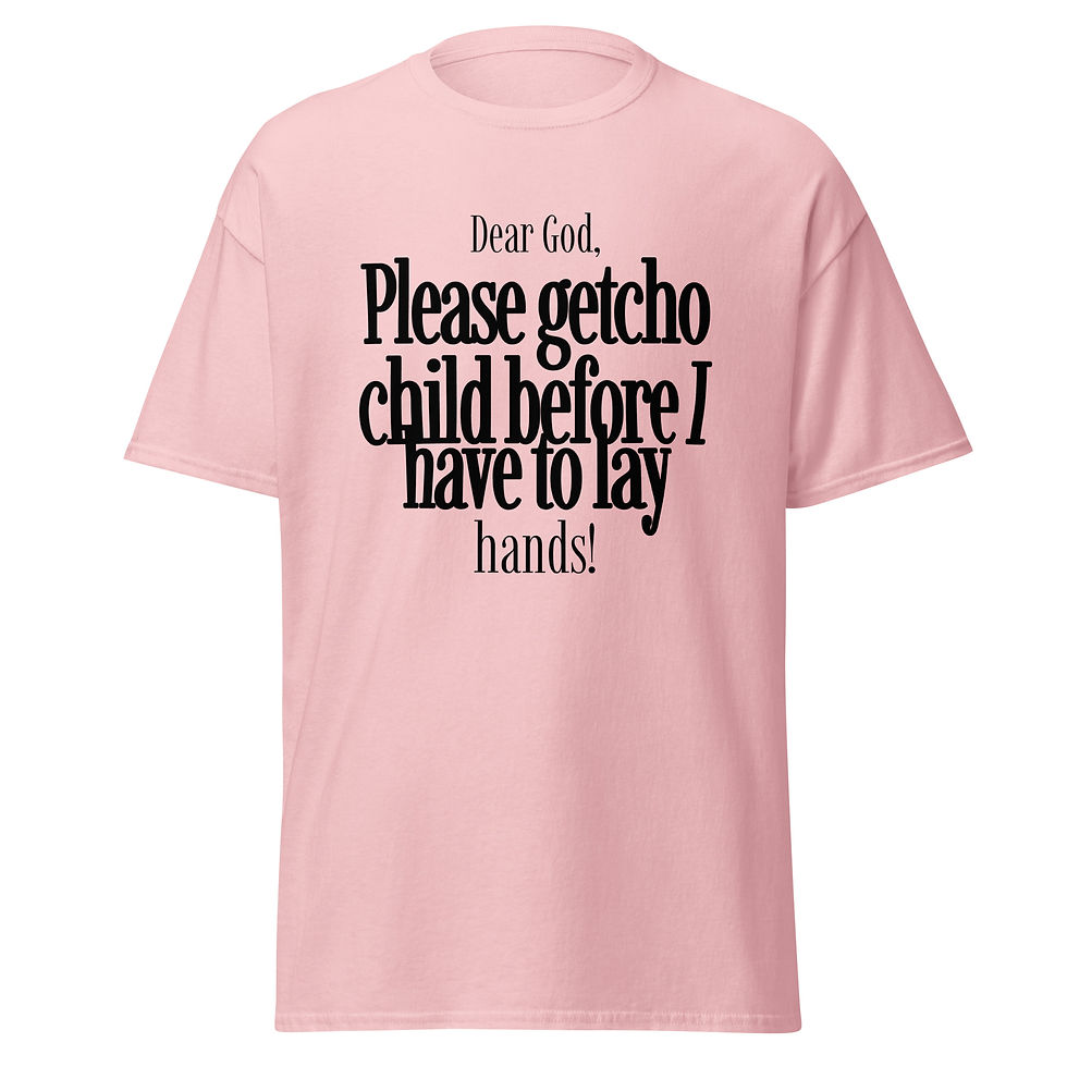 Miniatura: Dear God, getcho child - Black - Unisex classic tee