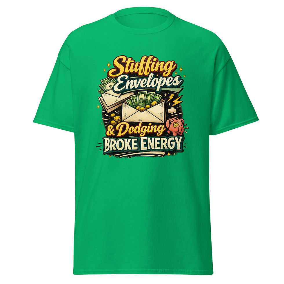 Thumbnail: Stuffing Envelopes & Dodging Broke Energy-Unisex classic tee