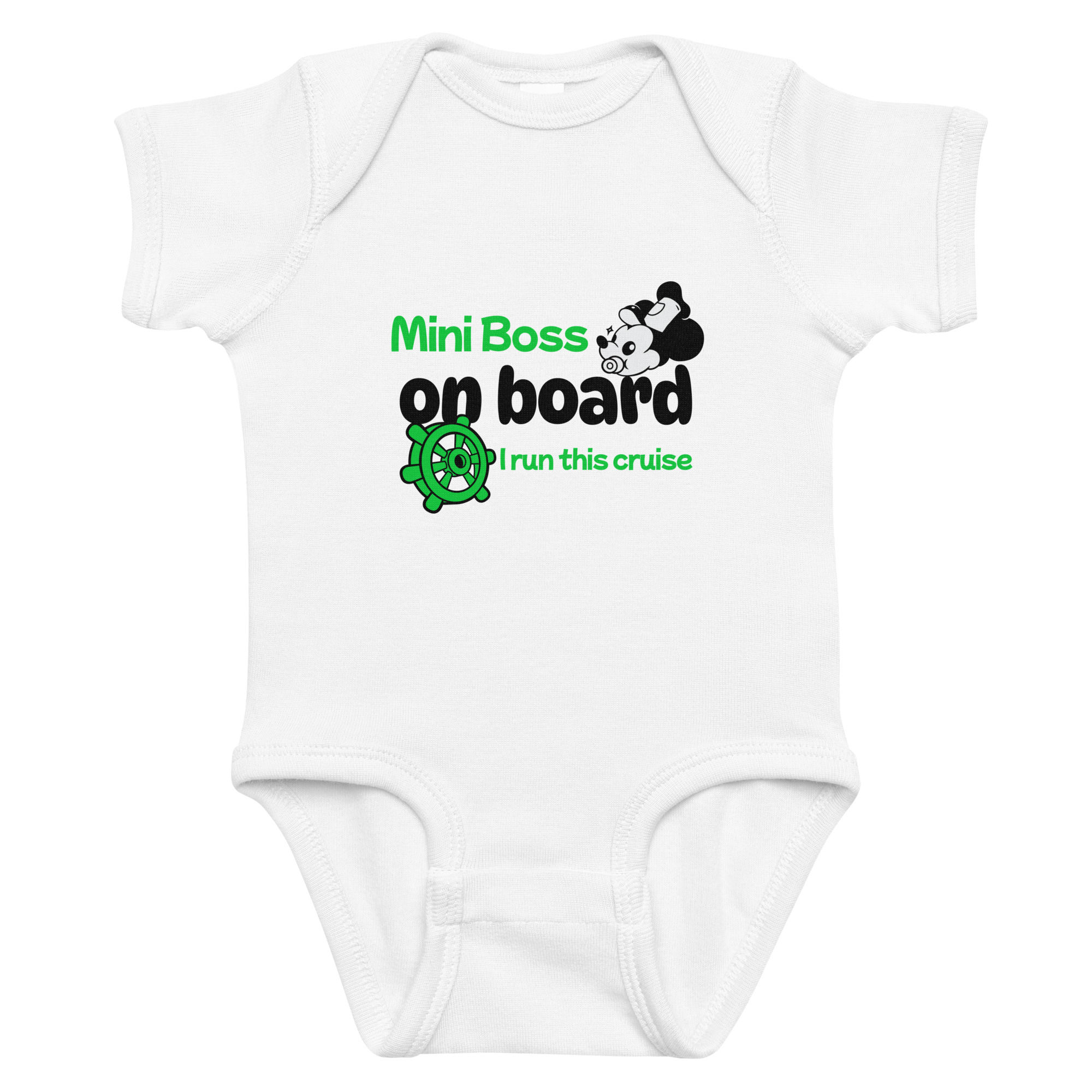 Mini Boss on Board - Green - Infant bodysuit