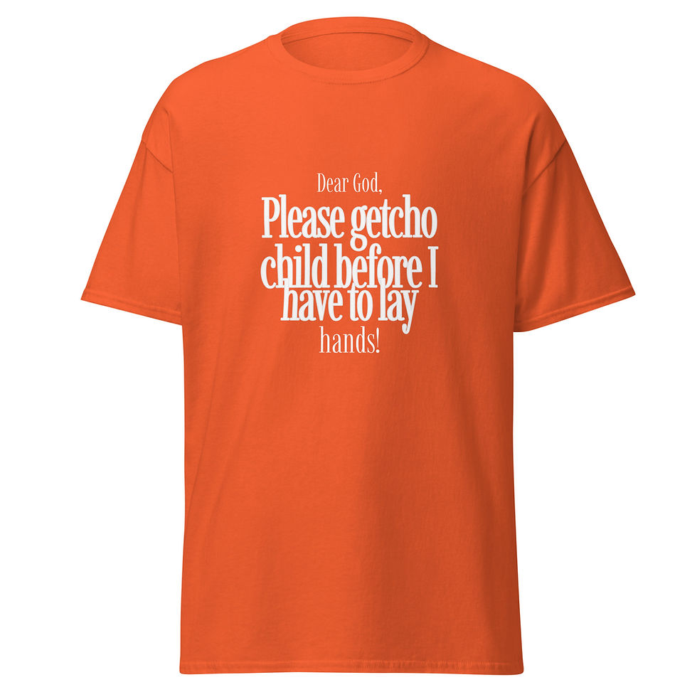 Miniatura: Dear God, getcho child - White - Unisex classic tee