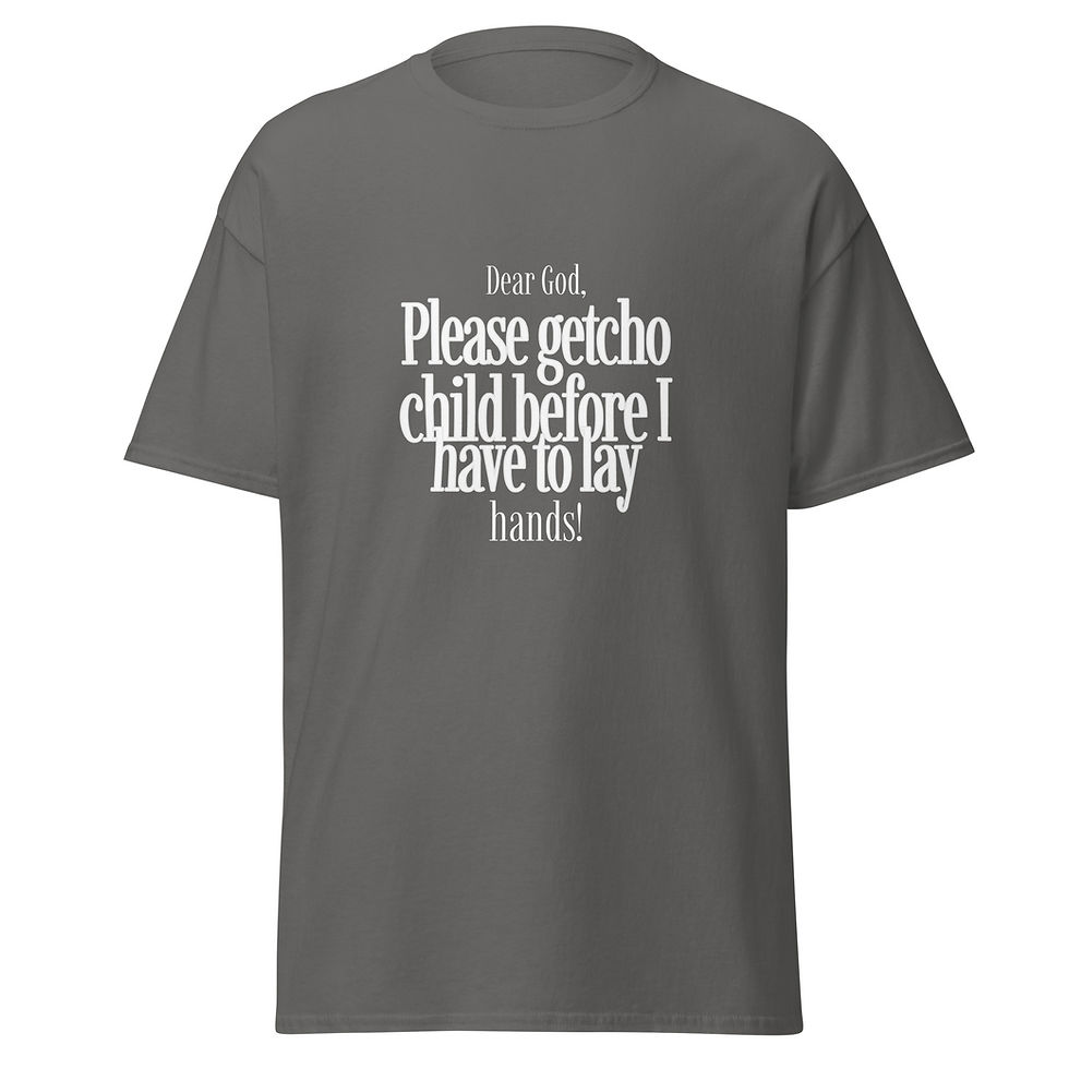 Miniatura: Dear God, getcho child - White - Unisex classic tee