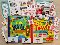 生活英文 | 在遊戲中探索世界 | Look, find & slide! In the Town & In the Wild | 躲貓貓滑塊遊戲書｜KIDsREAD點讀筆