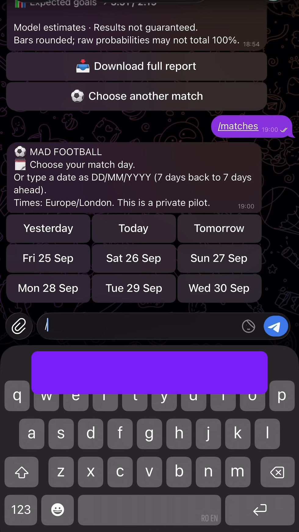 Thumbnail: Mad Football – Telegram Smart Predictions