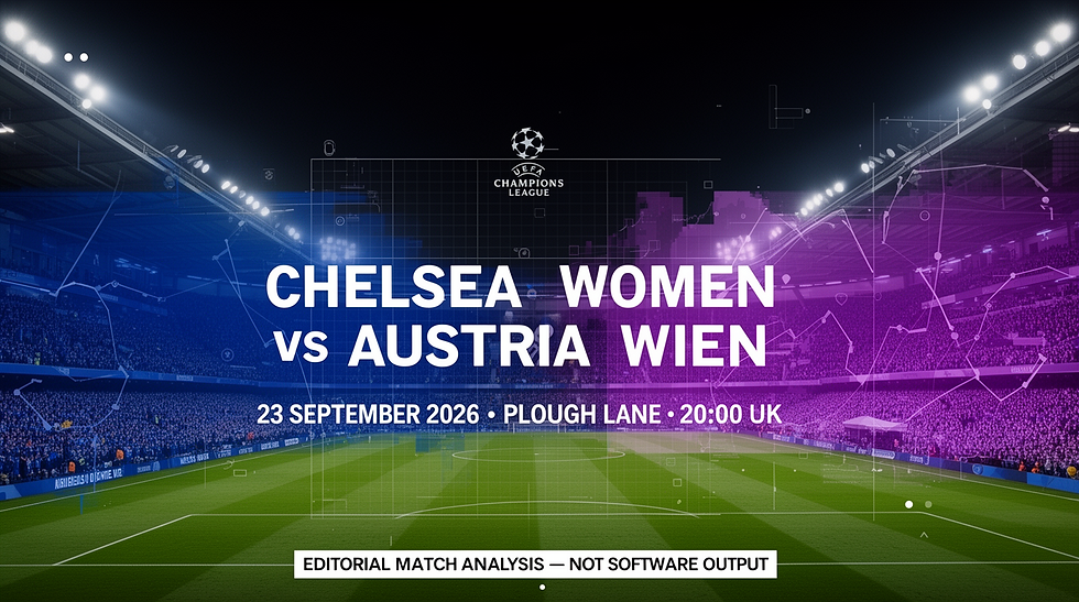 Chelsea Women vs Austria Wien editorial Champions League match analysis for 23 September 2026.
