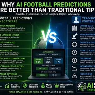 Discover why AI Football Predictions Software is better than traditional football tips. Learn how machine learning, data analysis, correct score predictions, BTTS forecasts, and value betting insights help improve football forecasting.