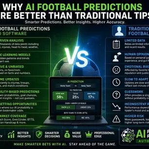 Discover why AI Football Predictions Software is better than traditional football tips. Learn how machine learning, data analysis, correct score predictions, BTTS forecasts, and value betting insights help improve football forecasting.