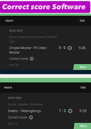 AI football tips software for correct score predictions