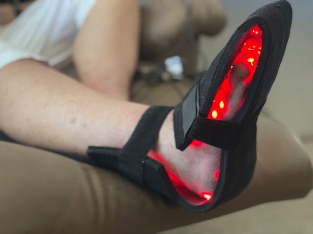 Mom uses her red light therapy daily to help manage the pain associated with her neuropathy.