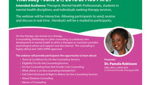 Online Webinar
Title: How Online Counseling Works