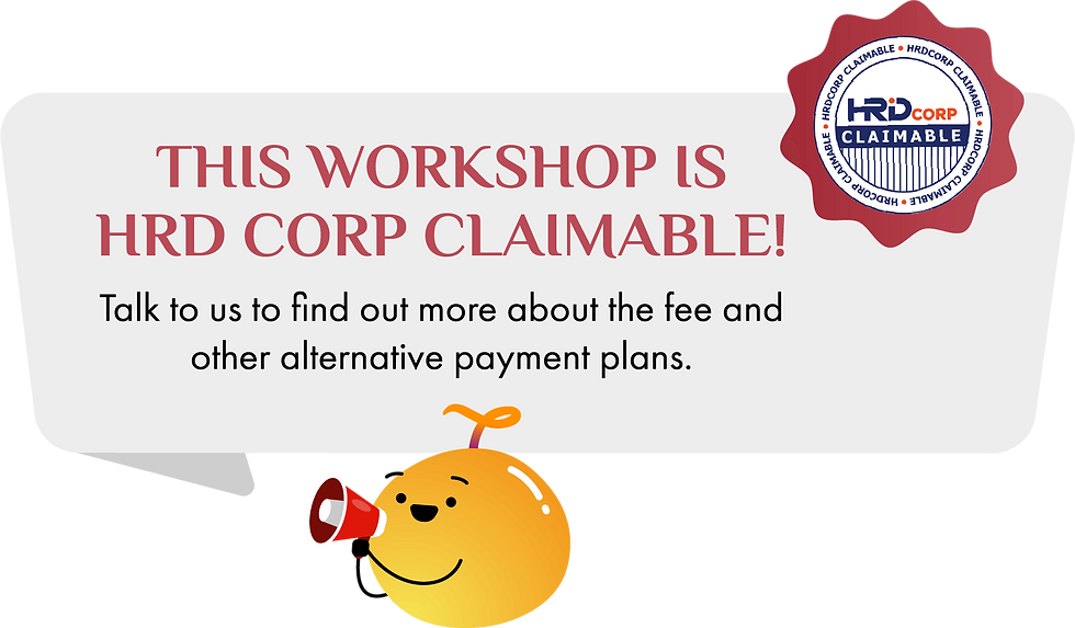 The Otti mascot announcing that the workshop is HRD Corp claimable.