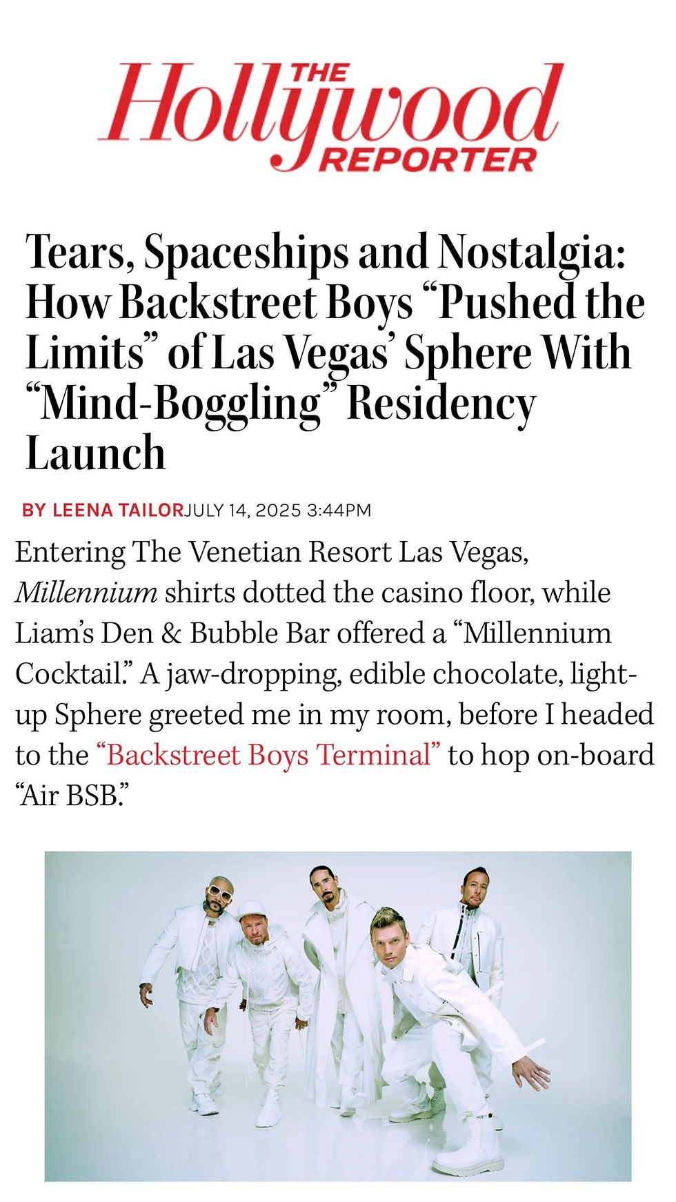 Liam's Hollywood Reporter